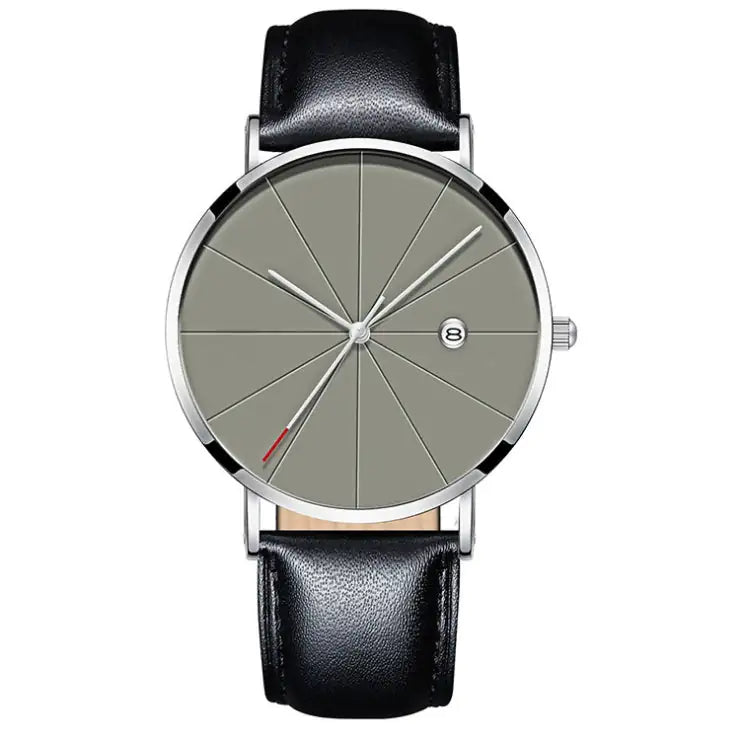 Montre calendrier simple montre à quartz imperméable créative masculine