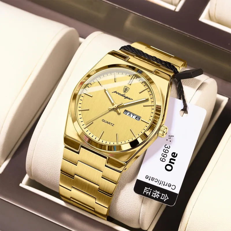 Montre ultra-mince pour homme Montre à quartz lumineuse imperméable