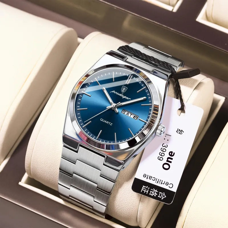 Montre ultra-mince pour homme Montre à quartz lumineuse imperméable