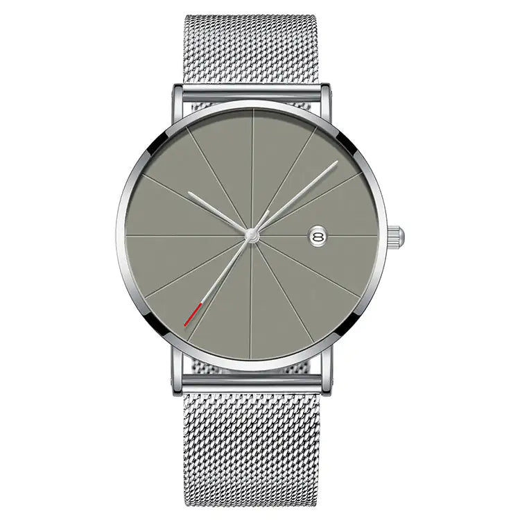 Montre calendrier simple montre à quartz imperméable créative masculine
