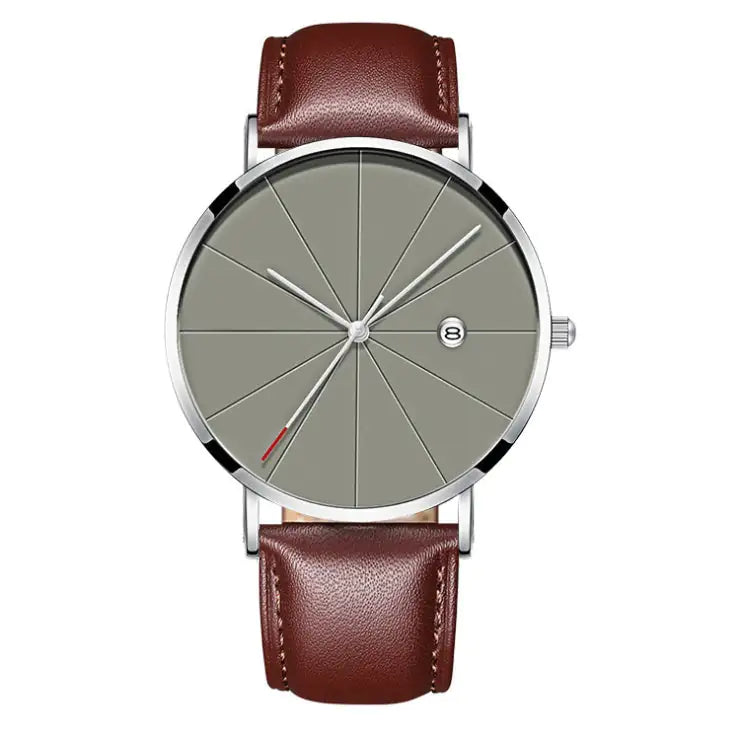 Montre calendrier simple montre à quartz imperméable créative masculine