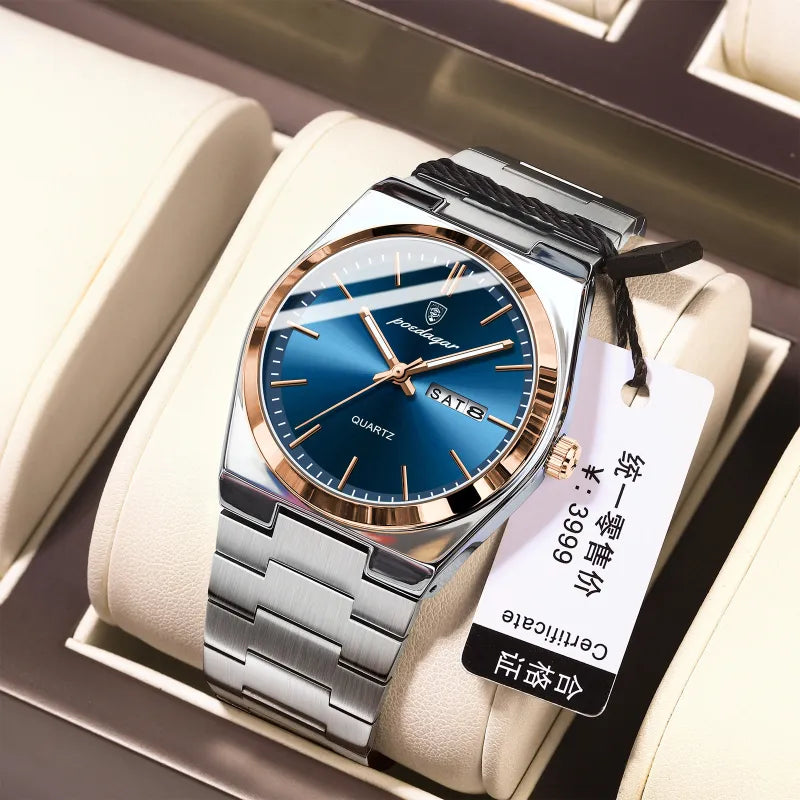 Montre ultra-mince pour homme Montre à quartz lumineuse imperméable