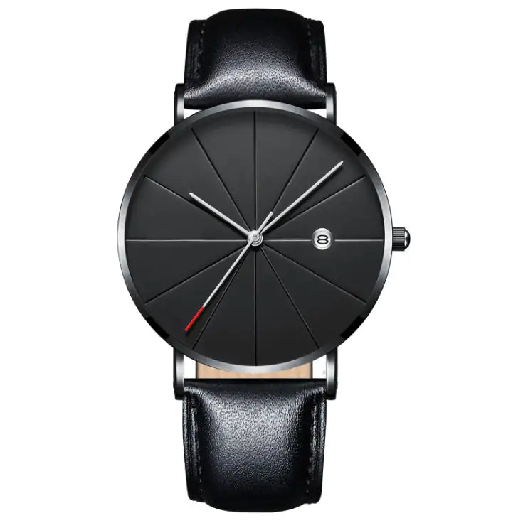 Montre calendrier simple montre à quartz imperméable créative masculine