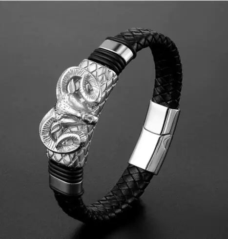 Bracelet tressé en acier inoxydable Constellation pour homme
