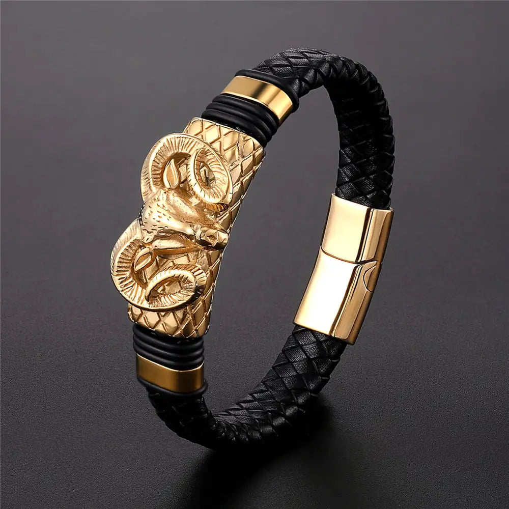 Bracelet tressé en acier inoxydable Constellation pour homme