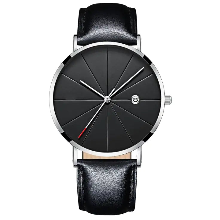 Montre calendrier simple montre à quartz imperméable créative masculine