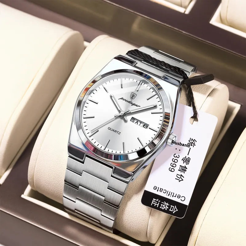 Montre ultra-mince pour homme Montre à quartz lumineuse imperméable