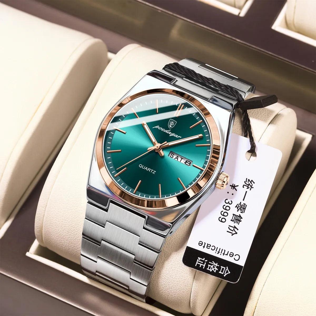 Montre ultra-mince pour homme Montre à quartz lumineuse imperméable