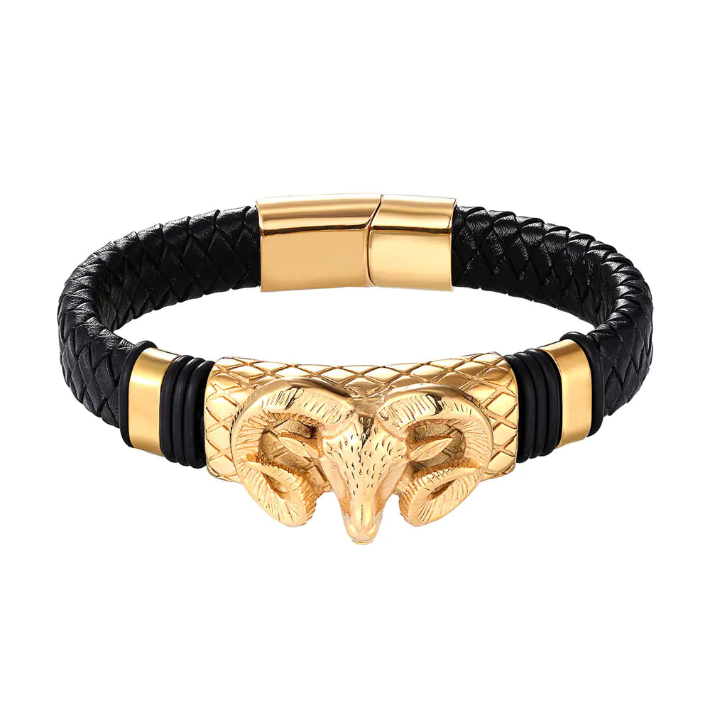 Bracelet tressé en acier inoxydable Constellation pour homme