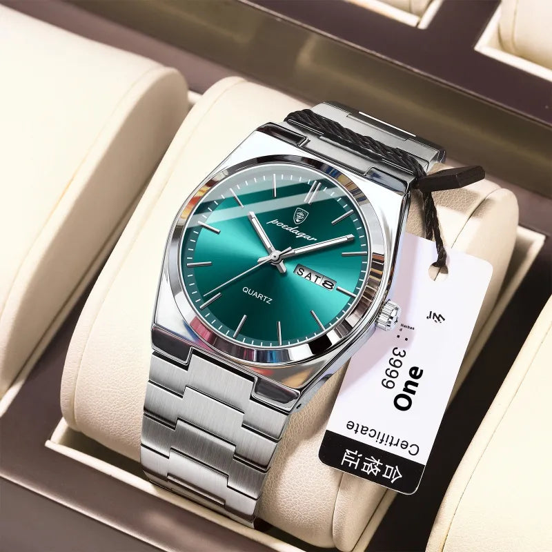 Montre ultra-mince pour homme Montre à quartz lumineuse imperméable
